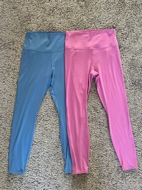 All in Motion Girls' Active Leggings in Blue & Pink